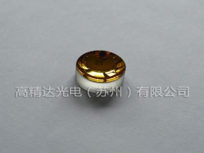 Spherical optical lens - gold plating